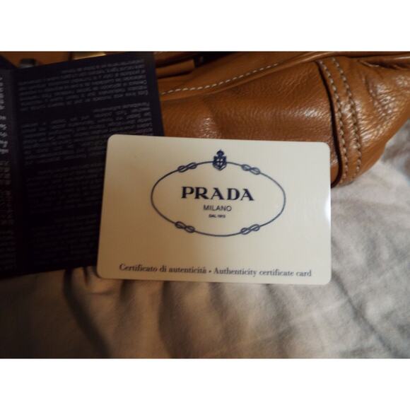Prada Brown Suede Shoulder Bag BR2429 with Card & Dust Bag - Picture 10 of 16